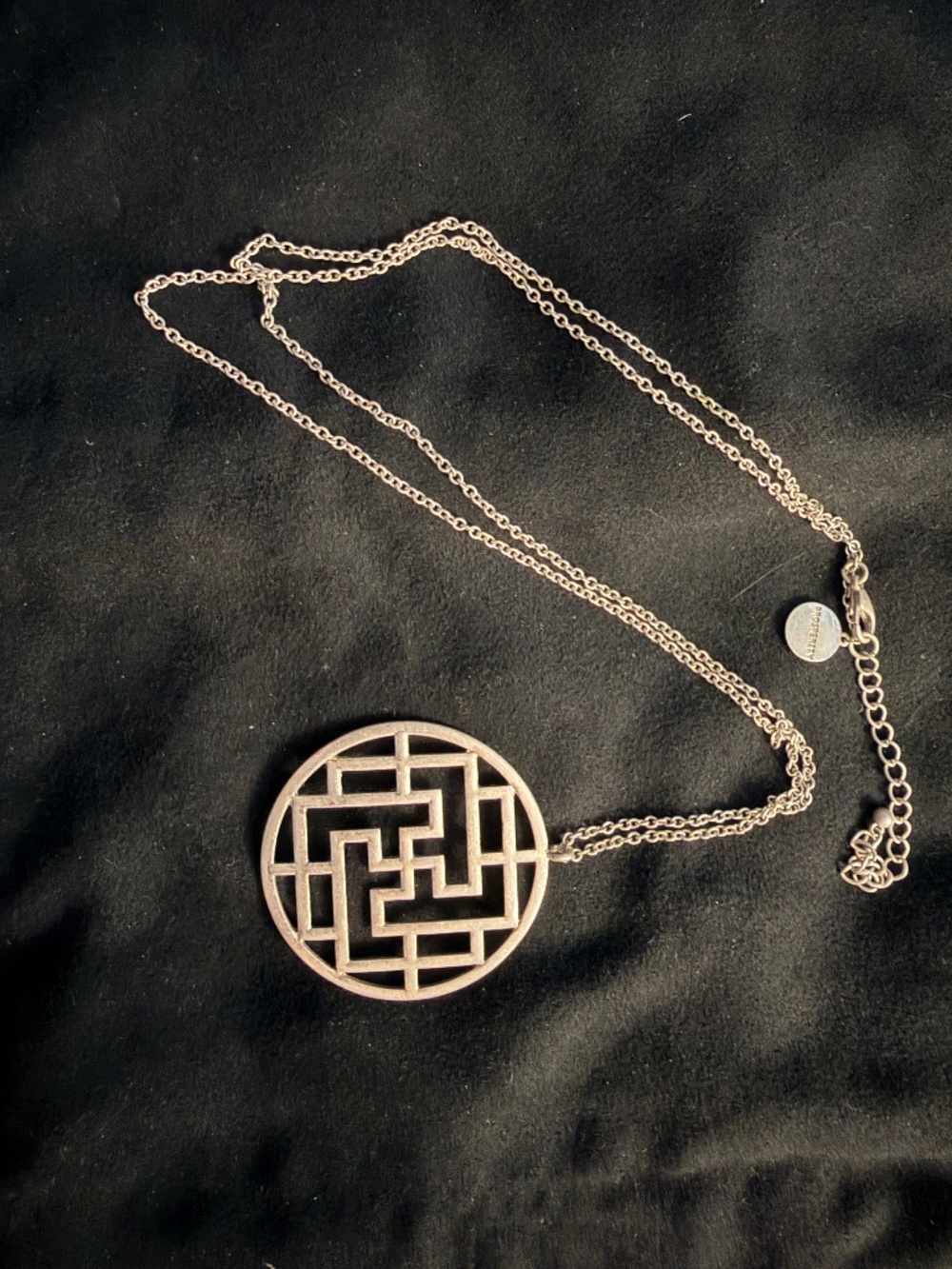 Silver Maze Pendant Necklace